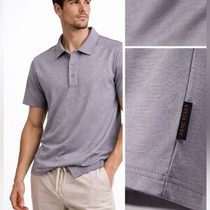 Marc Asher Men's Short-Sleeve Polo in Soft Lavender Sz L NWT